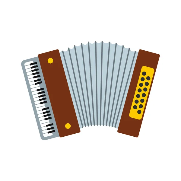 Retro accordeon pictogram — Stockvector