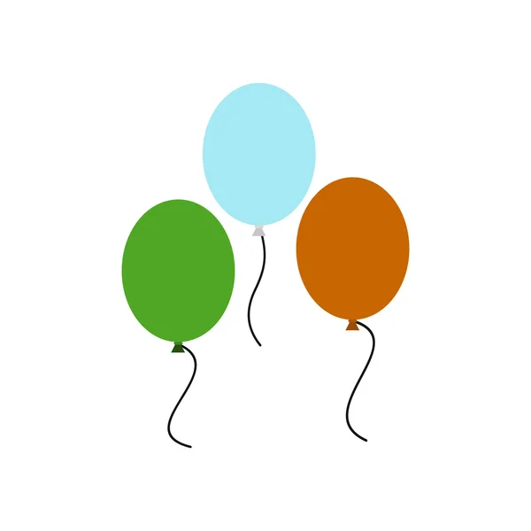 Ballons en couleurs irlandaises icône — Image vectorielle