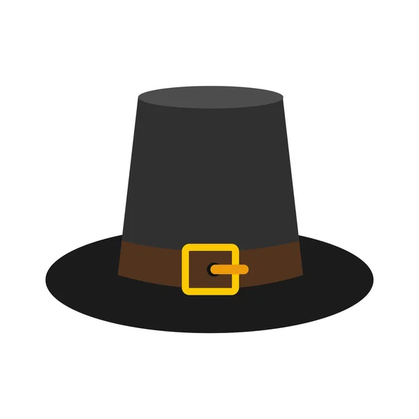 Underbara pilgrim hatt ikonen — Stock vektor