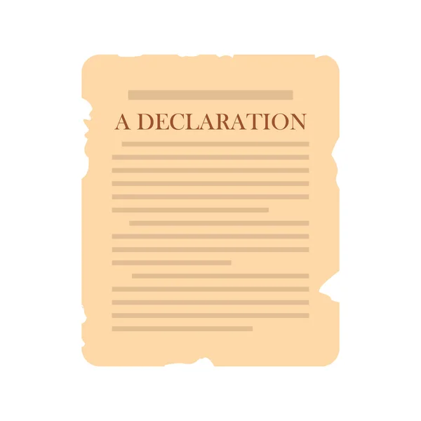 Декларація значок плоскі — стоковий вектор