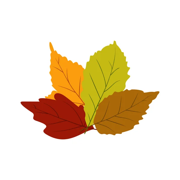 Herbstlaub-Ikone — Stockvektor