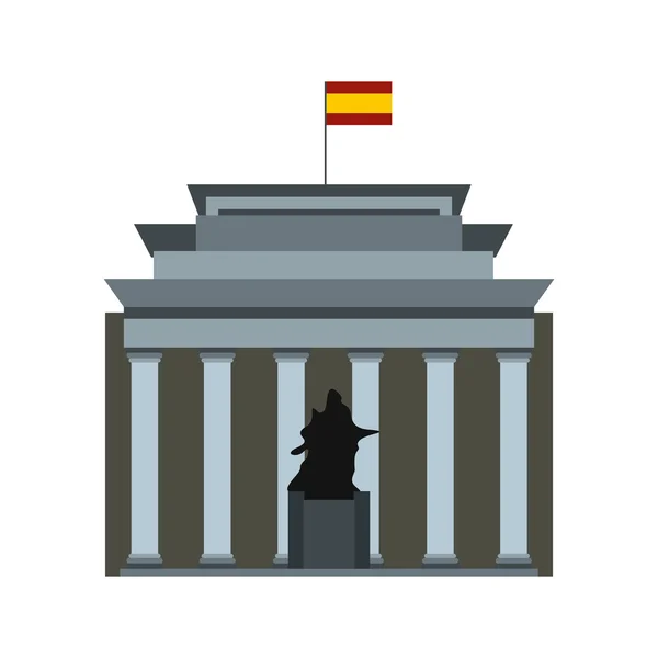 Museo del Prado met Velazquez standbeeld — Stockvector