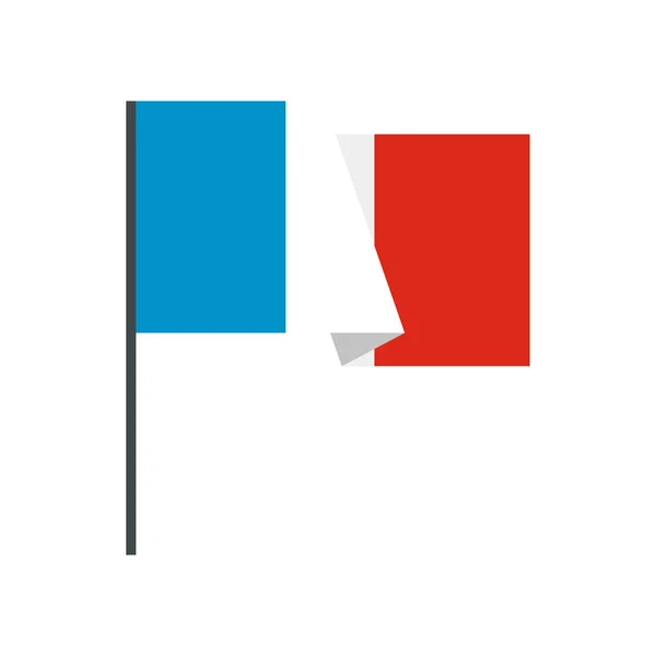 Icona Bandiera di Francia, stile piatto — Vettoriale Stock