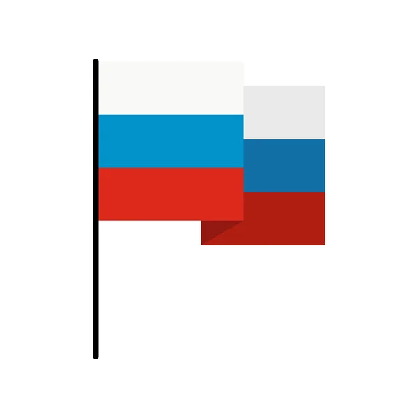 Bandiera della Russia icona, stile piatto — Vettoriale Stock