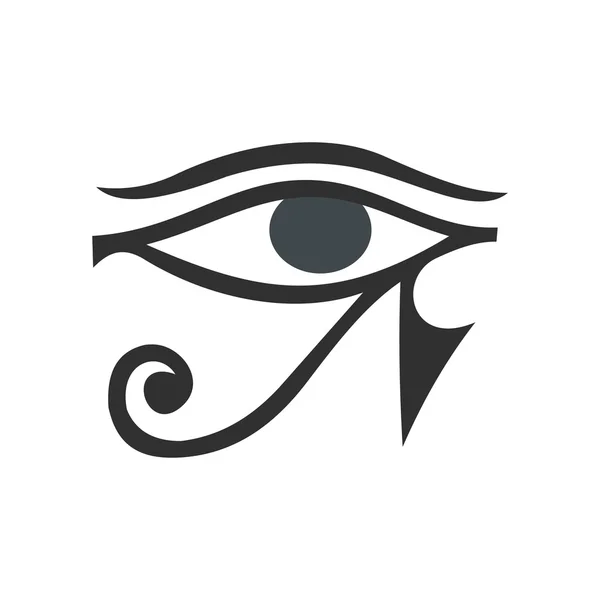 Auge der Horus-Ikone, flacher Stil — Stockvektor