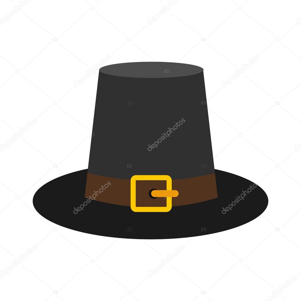 Gorgeous pilgrim hat icon