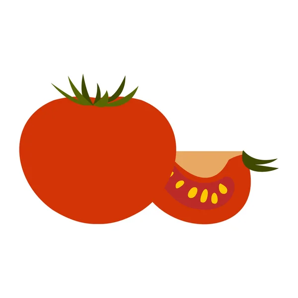 Icône tomate, style plat — Image vectorielle