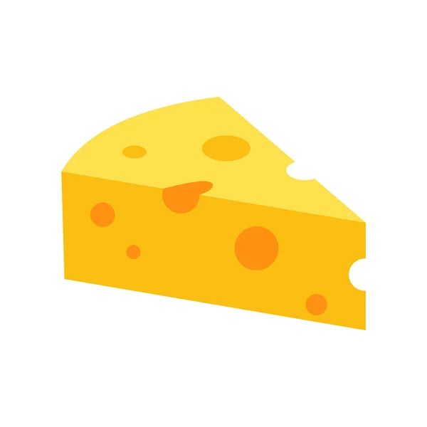 Franse kaas icoon, platte stijl — Stockvector