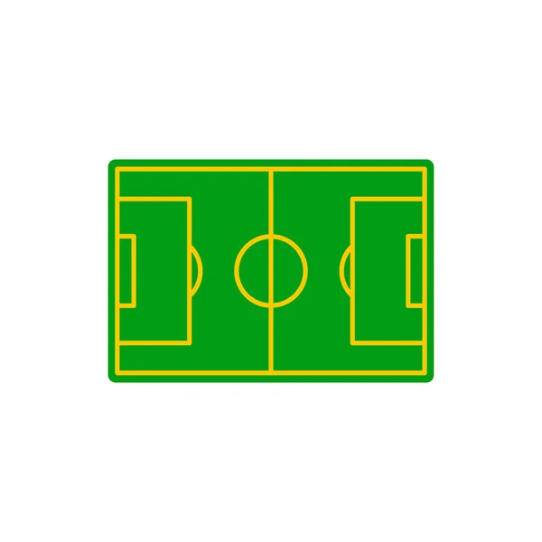 Icône terrain de football, style plat — Image vectorielle