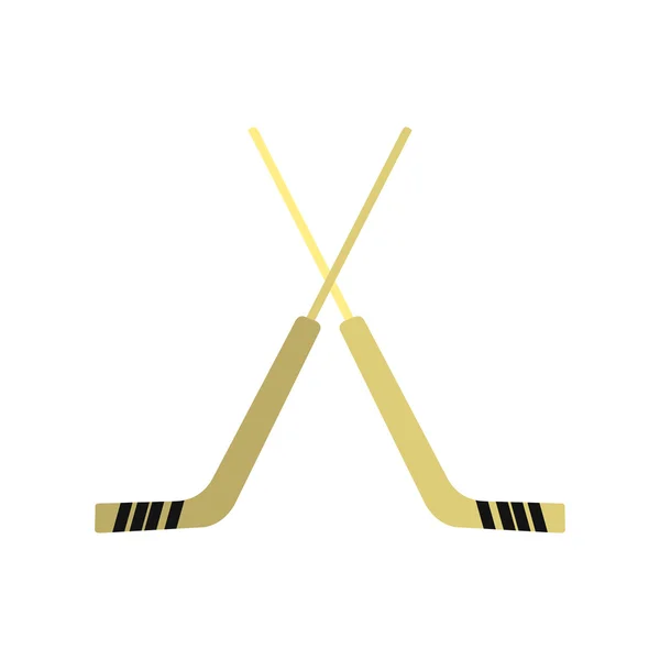 Hockey icon, flat style — Stock Vector