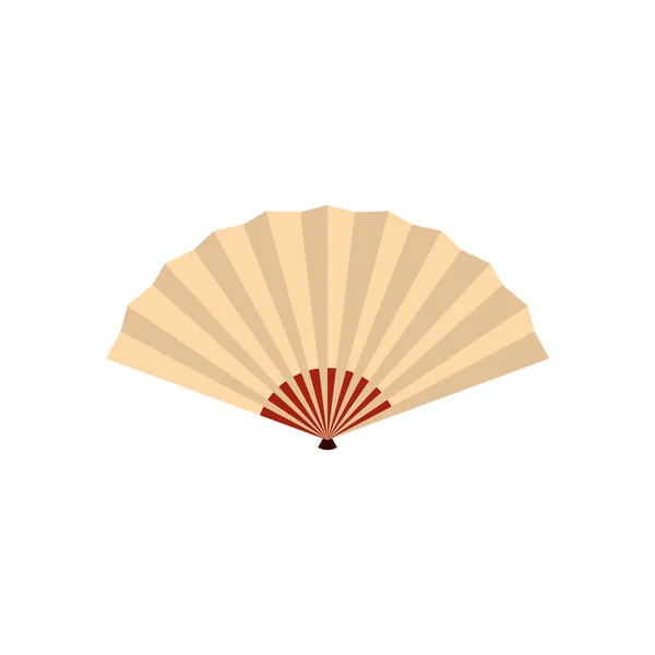 Japońskie składane fan ikona, urządzony — Wektor stockowy