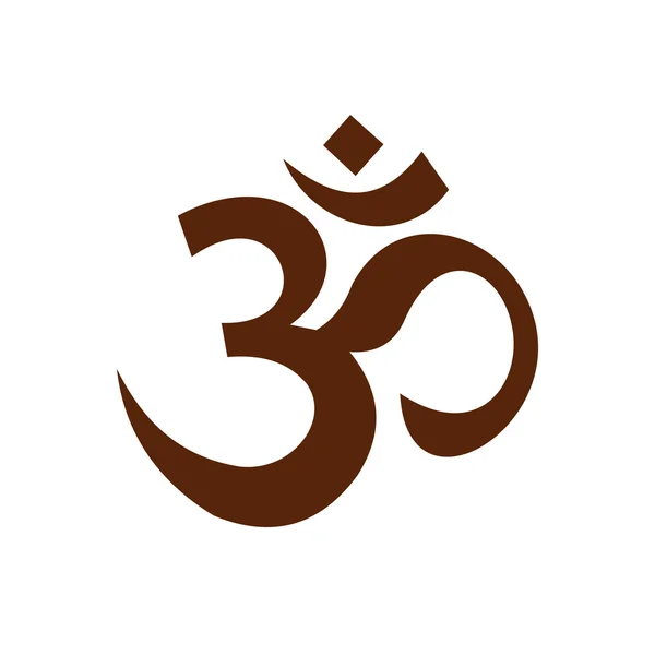 Simbolul hindus Om, stil plat — Vector de stoc