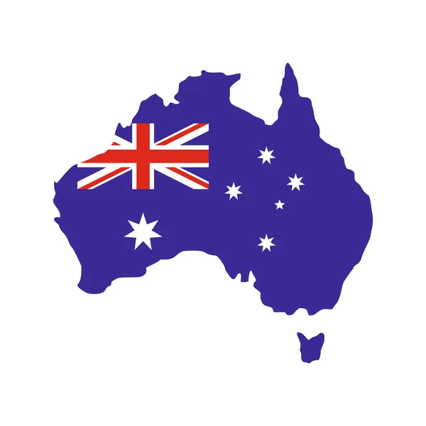 オーストラリア国旗のイメージ マップ — ストックベクタ