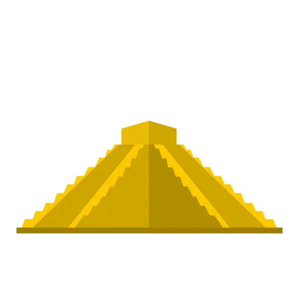 Pirâmide maia em Chihuahua, México ícone, estilo plano —  Vetores de Stock