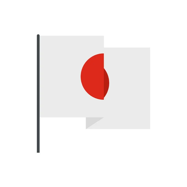 Σημαία της Ιαπωνίας εικονίδιο, επίπεδη στυλ — Διανυσματικό Αρχείο
