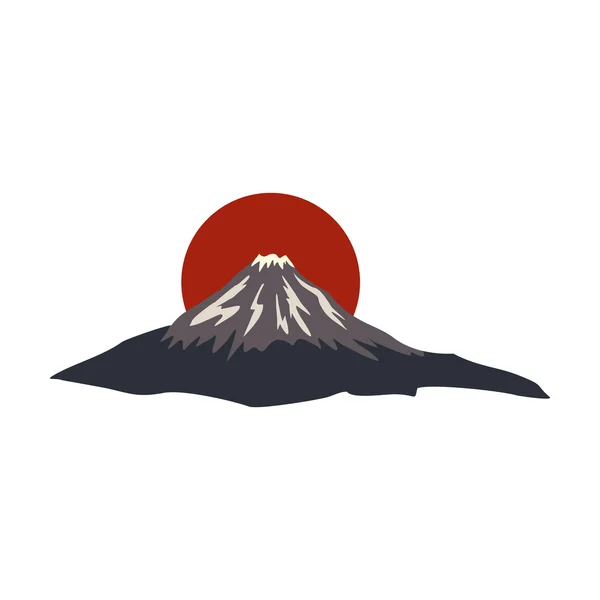 De heilige berg Fuji in Japan pictogram — Stockvector