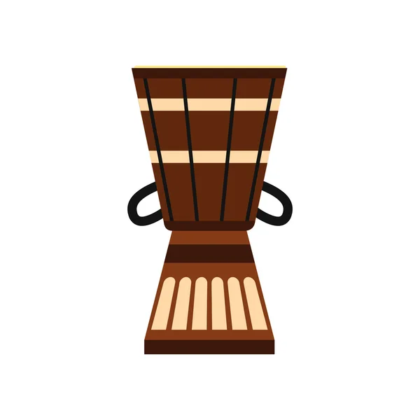 Icono de tambor étnico australiano, estilo plano — Vector de stock