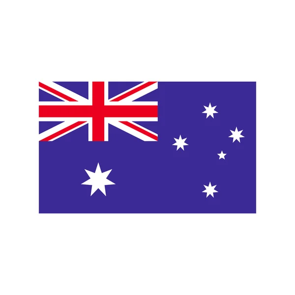 Icona della bandiera australiana, stile piatto — Vettoriale Stock