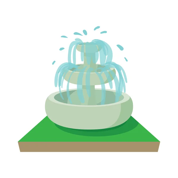 Icona fontana, stile cartone animato — Vettoriale Stock
