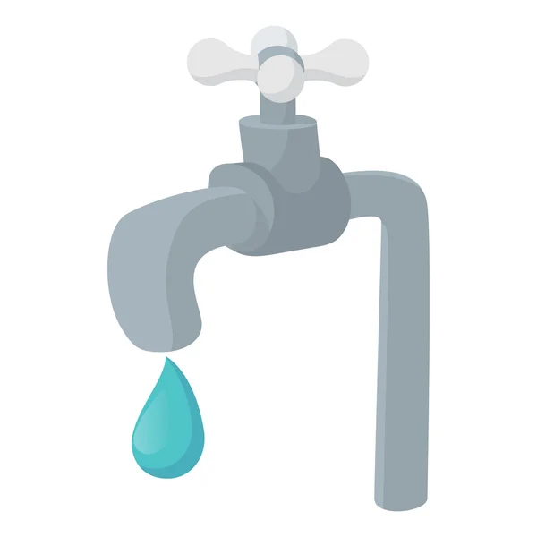 Water tap icon, cartoon style — Stock Vector