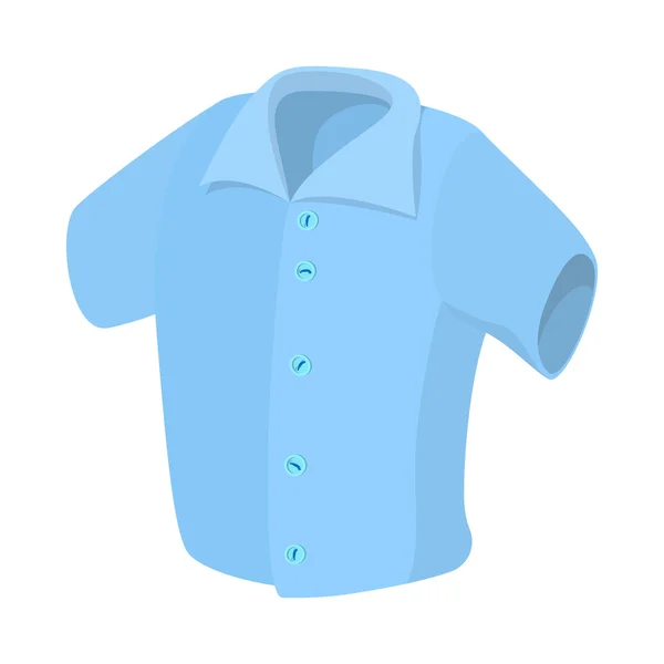 Hombres de manga corta icono de la camisa, estilo de dibujos animados — Vector de stock