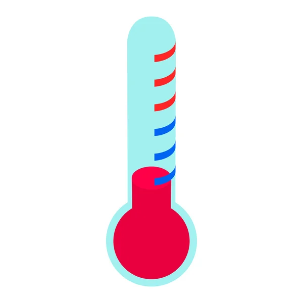 Thermometer icon, isometric 3d style — Stock Vector