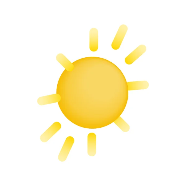 太陽アイコン、等角投影の 3d スタイル — ストックベクタ