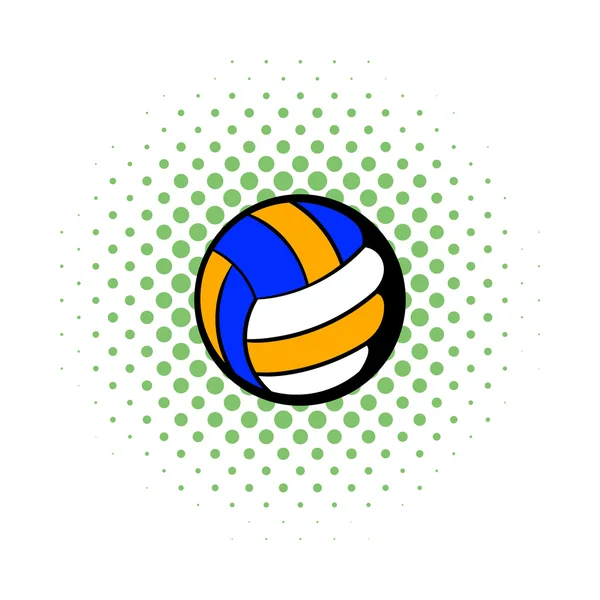 Volleyball-Ikone im Comic-Stil — Stockvektor
