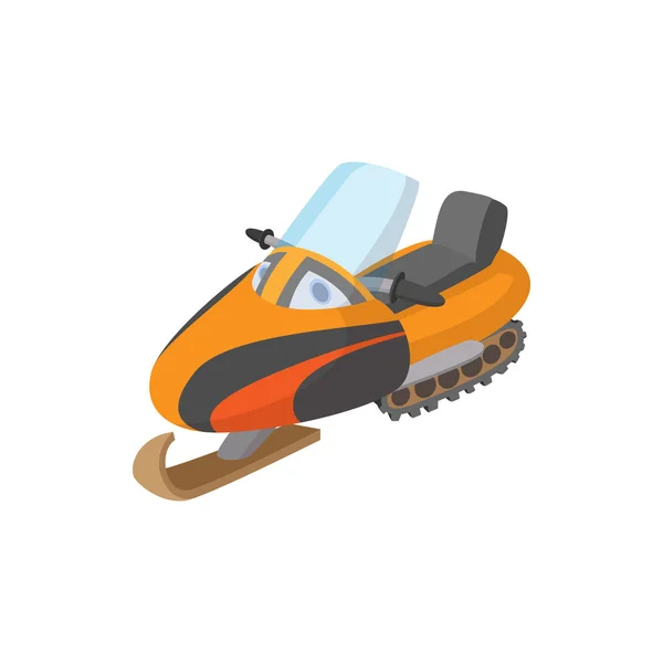Icona della motoslitta, stile cartone animato — Vettoriale Stock