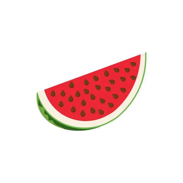 Segment van watermeloen pictogram, cartoon stijl — Stockvector