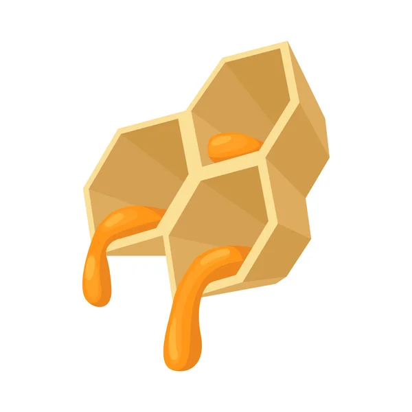 Honeycomb-ikonen, tecknad stil — Stock vektor