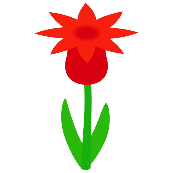 Icono de flor roja, estilo isométrico 3d — Vector de stock