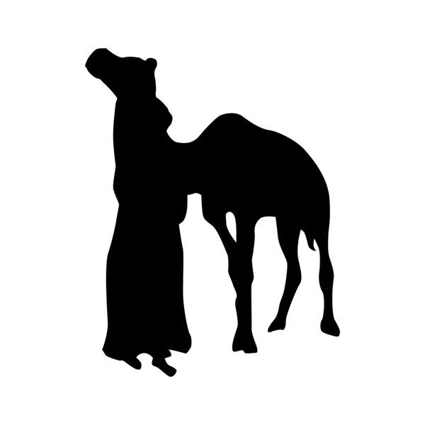 Camel silhouette black — Stock Vector