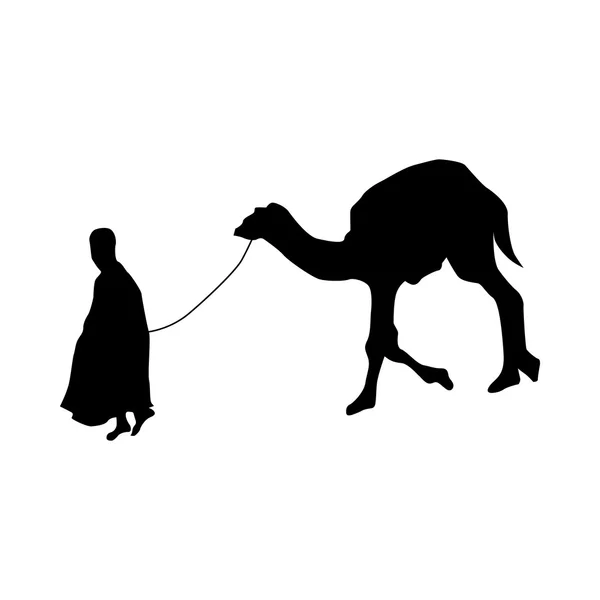 Silueta camello negro — Archivo Imágenes Vectoriales