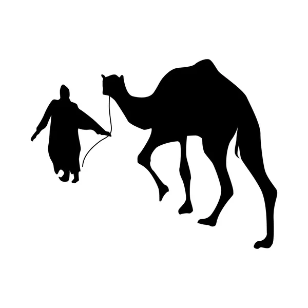 Camel silhouette black — Stock Vector