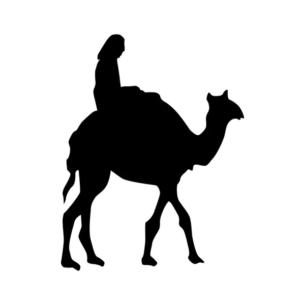 Camel silhouette black — Stock Vector