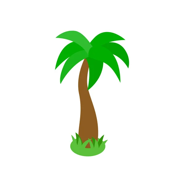 Egyetlen palm tree ikon, izometrikus 3D-s stílus — Stock Vector