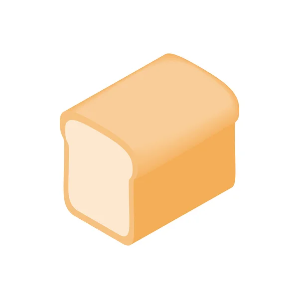 Ícone de pão, estilo 3D isométrico — Vetor de Stock