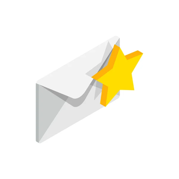 Premio icona e-mail, stile isometrico 3d — Vettoriale Stock