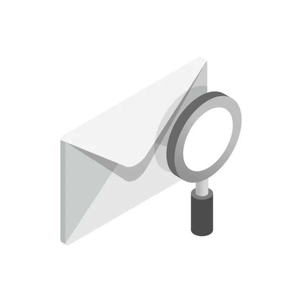 Suche E-Mail-Symbol, isometrischer 3D-Stil — Stockvektor