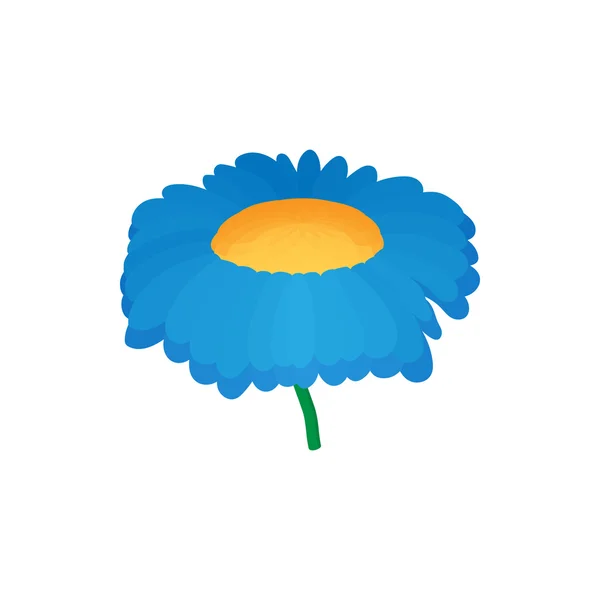 Icono de flor azul, estilo de dibujos animados — Vector de stock