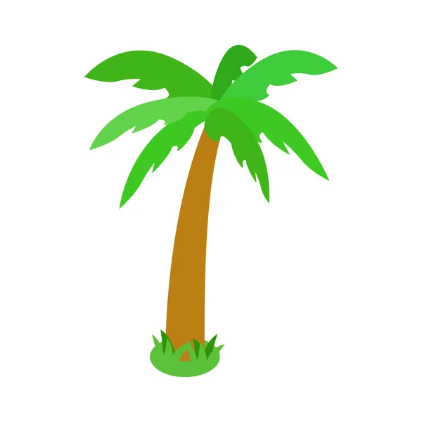 Ícone de árvore tropical de palma, estilo 3D isométrico — Vetor de Stock