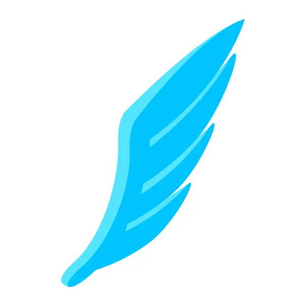 Modrozelená křídla ikona, izometrické 3d styl — Stockový vektor