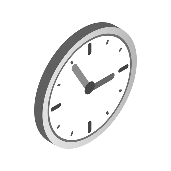壁時計のアイコン、等角投影の 3d スタイル — ストックベクタ