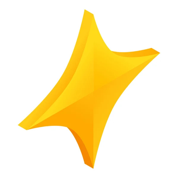 Ícone de estrela quadrangular, estilo 3D isométrico —  Vetores de Stock