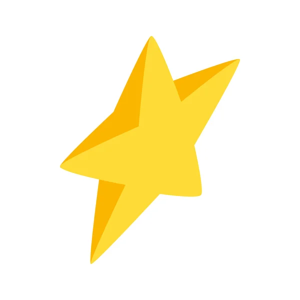 Icône étoile d'or, style 3d isométrique — Image vectorielle