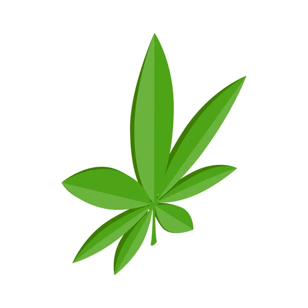 Marijuana leaf icon, isometric 3d style — Stock Vector