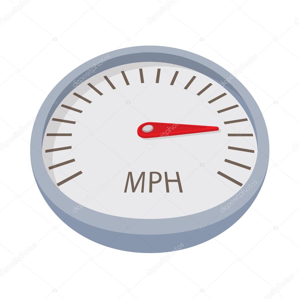 Speedometer or gauge icon, cartoon style Stock Vector Image by
