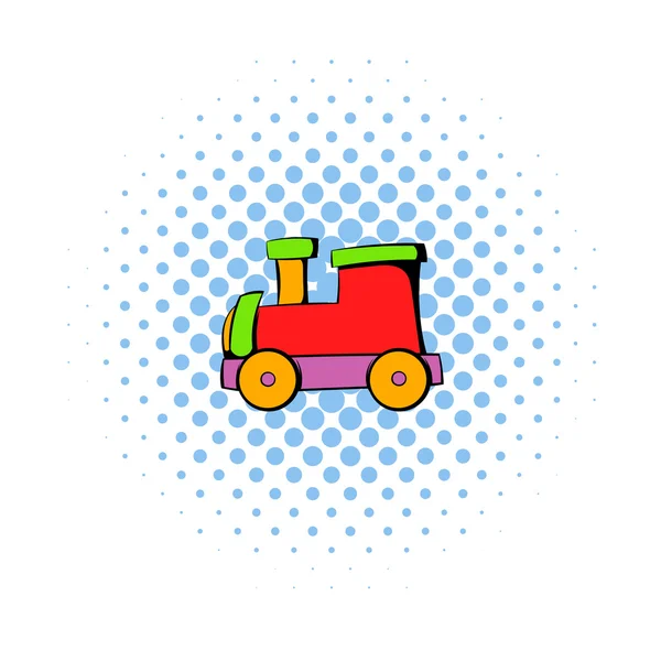 Icono de locomotora infantil, estilo cómic — Vector de stock