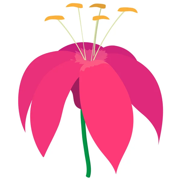 Rosa Blume Symbol, Cartoon-Stil — Stockvektor